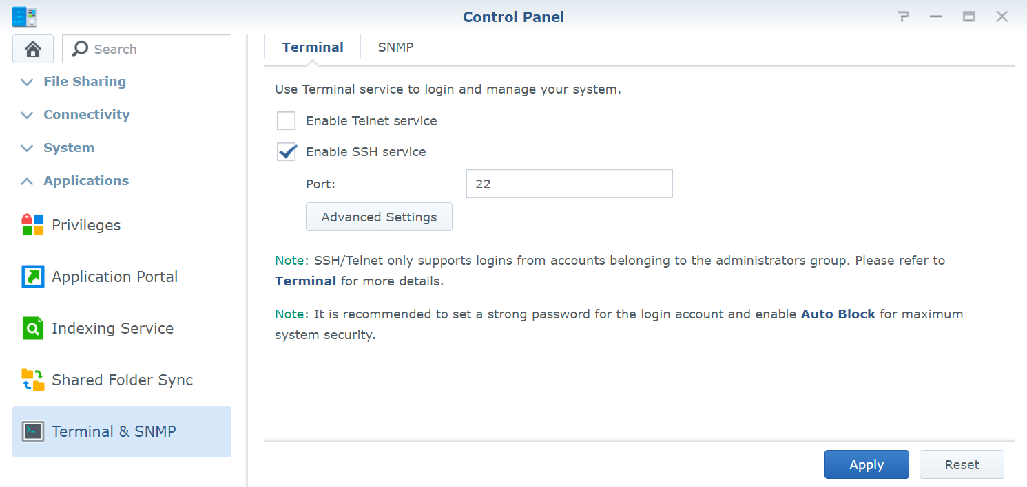 Synology Screenshot 1